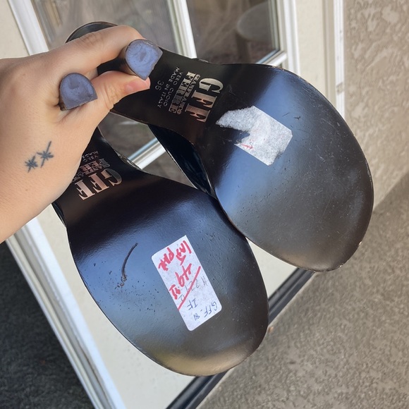 Gianfranco Ferre 90s Y2K Black Heels Size 36 EURO - Picture 5 of 5